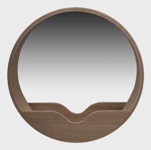 Zuiver Ronde Spiegel 'Round Wall' Eiken, 60cm