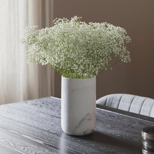 Zuiver Vaas 'Fajen' Marmer, 25cm hoog, kleur Wit