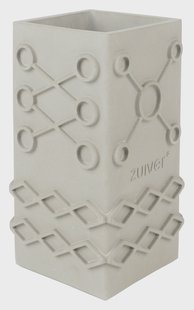 Zuiver Vaas 'Graphic' Square, Beton, kleur Grijs