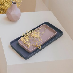 Zuiver Tray 'Rebel' Set van 2 stuks, kleur Blauw/Roze