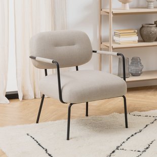 Bendt Fauteuil 'Calyn' Stof, kleur Beige