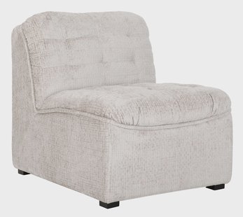 MUST Living Fauteuil 'Liberty' Grof Velvet, kleur Naturel