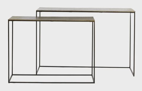 Light & Living Sidetable 'Zayn' Set van 2 stuks, kleur Antiek Brons