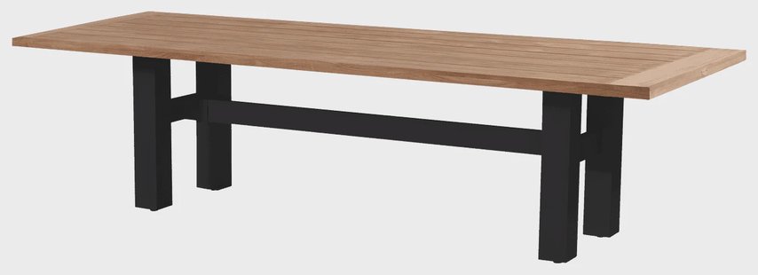 Hartman Tuintafel 'Sophie' Yasmani Teakhout, 300 x 100cm, kleur Naturel/Zwart