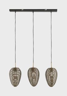 Light & Living Hanglamp 'Yaelle' 3-Lamps, kleur Antiek Brons/Mat Zwart