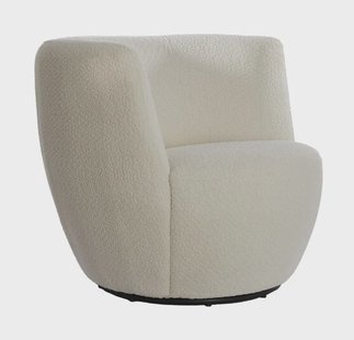 Light & Living Draaibare Fauteuil 'Senja' Bouclé, kleur Wit