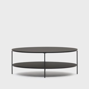 Kave Home Ovale Salontafel 'Fideia' Glas en Metaal, 110 x 65cm