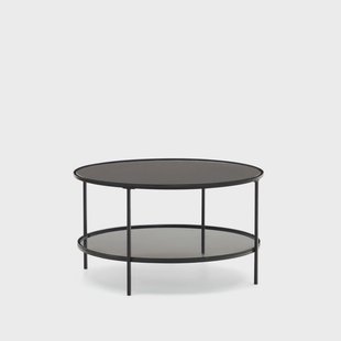 Kave Home Ronde Salontafel 'Gilda' Glas en Metaal, 80cm