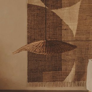 Kave Home Lampenkap 'Bisbal' Rotan, Ø80cm (excl. fitting)