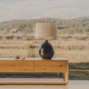 Kave Home Tafellamp 'Foixa' incl kap, 72cm hoog