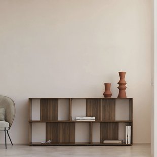 Kave Home Modulair Wandrek 'Litto' Walnoot, 76 x 168cm