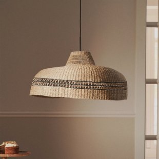 Kave Home Lampenkap 'Rupia' Zeegras, Ø55cm