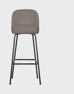 WOOOD Barkruk 'Vogue' Bouclé, kleur Nougat (zithoogte 80cm)