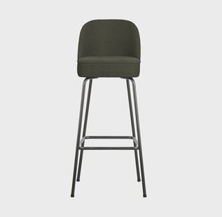 WOOOD Barkruk 'Vogue' Woven, kleur Warm Groen (zithoogte 80cm)