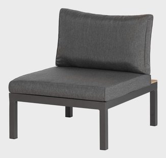 WOOOD Tussenelement 'La Vida' Teakhout, kleur Antraciet