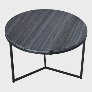 Urban Interiors Bijzettafel 'Loft 42' Marmer, Ø60cm, kleur Zwart