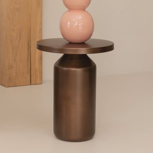 Kave Home Ronde Bijzettafel 'Malya' 40.5cm, kleur Koper