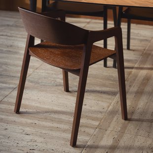 Dutchbone Eetkamerstoel 'Westlake' Eikenhout, kleur Walnoot