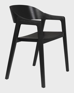 Dutchbone Eetkamerstoel 'Westlake' Beukenhout, kleur Zwart