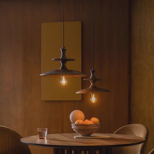 Dutchbone Hanglamp 'Cath' Mangohout, 34cm