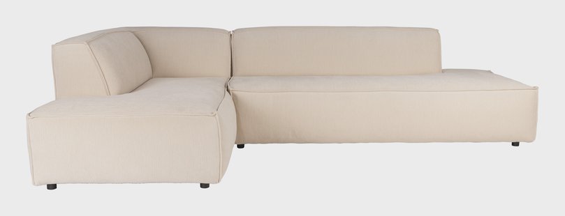 Zuiver Loungebank 'Fat Freddy' Links, Rib, kleur Naturel