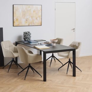 Bendt Eettafel 'Latandra' Keramiek, 200 x 90cm, kleur Zwart