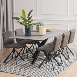 Bendt Eettafel 'Line' Keramiek, 200 x 100cm, kleur Grijs