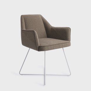 Jesper Home Eetkamerstoel 'Tome' Cross White, kleur Idaho Potato