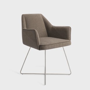 Jesper Home Eetkamerstoel 'Tome' Cross Steel, kleur Idaho Potato