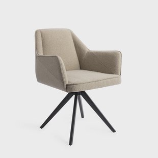 Jesper Home Eetkamerstoel 'Tome' Turn Black, Draaibaar, kleur Great Greige
