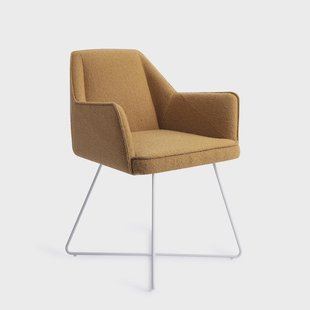 Jesper Home Eetkamerstoel 'Tome' Cross White, kleur Masai Giraffe