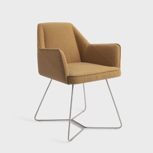 Jesper Home Eetkamerstoel 'Tome' Beehive Steel, kleur Masai Giraffe