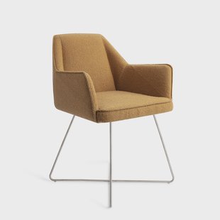 Jesper Home Eetkamerstoel 'Tome' Cross Steel, kleur Masai Giraffe