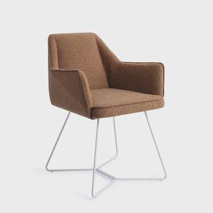 Jesper Home Eetkamerstoel 'Tome' Beehive White, kleur Cinnamon Bun