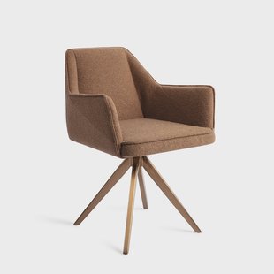 Jesper Home Eetkamerstoel 'Tome' Turn Rose, Draaibaar, kleur Cinnamon Bun