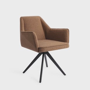 Jesper Home Eetkamerstoel 'Tome' Turn Black, Draaibaar, kleur Cinnamon Bun