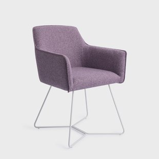 Jesper Home Eetkamerstoel 'Hofu' Beehive White, kleur Violet Daisy