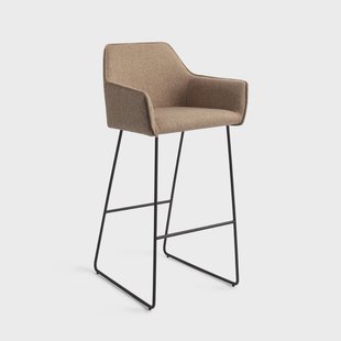 Jesper Home Barkruk 'Hofu' Slide Black, kleur French Toast (zithoogte 75cm)