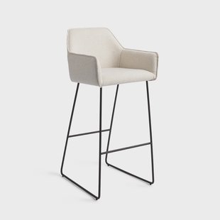 Jesper Home Barkruk 'Hofu' Slide Black, kleur Enoki (zithoogte 75cm)