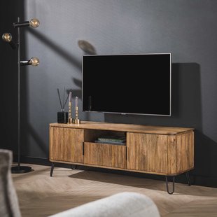 LifestyleFurn TV-meubel 'Sharmila' 135cm, mangohout met metalen pootjes