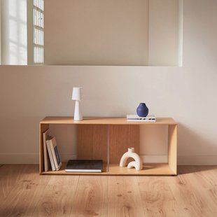 Kave Home Modulair Wandrek 'Litto' Eiken, 38 x 101cm