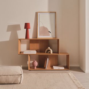 Kave Home Modulair Wandrek 'Litto' Eiken, 76 x 101 cm