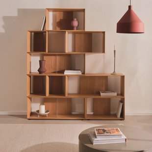 Kave Home Modulair Wandrek 'Litto' Eiken, 152 x 101cm