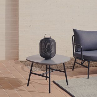 Kave Home Tafellamp 'Saranella' Rotan, 37 cm hoog, kleur Zwart