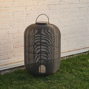 Kave Home Tafellamp 'Saranella' Rotan, 55 cm hoog, kleur Zwart