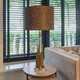 Richmond Tafellamp 'Dex' 58cm hoog, kleur Brushed Gold (excl. kap)