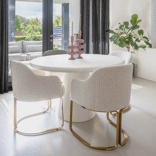 Richmond Eettafel 'Bloomstone' 130cm, kleur Wit