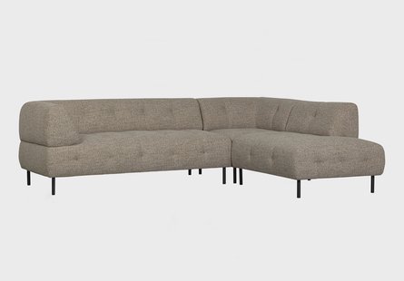 WOOOD Hoekbank 'Lloyd' Rechts, kleur Bruin Melange