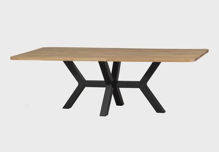 WOOOD Eettafel 'Combi-tablo' Eikenhout, 240 x 100cm, kleur Naturel