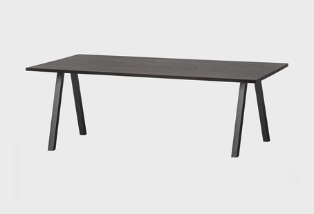 WOOOD Eettafel 'Combi-tablo' 180 x 90cm, kleur Blacknight